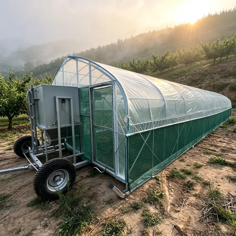 Farm Mobile Chicken Coop Trailer Type Portable Poultry Housing Wind Resistant Movable Chicken Run For Backyard Farming Custom