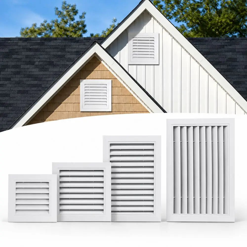 New Aluminum Alloy Air Vent Grille White Square Return Air Grill Vent Cover Exterior Walls