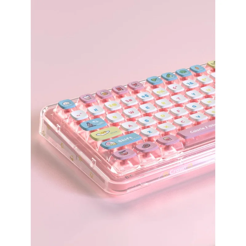 Transparent PBT Double-Layer Milk Custard blimation 118 Key ASA Key Cap Xiaoquan