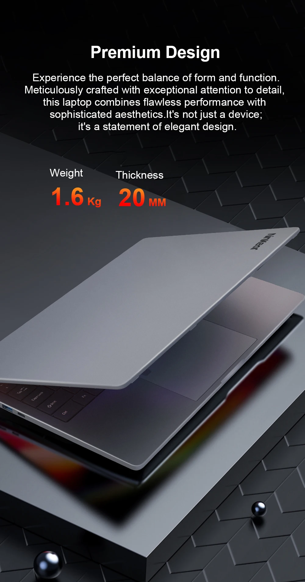 [Ship From Within Europe]Ninkear A15 Plus Laptop AMD Ryzen 7 5825U 15.6" FHD+ Display 16GB RAM+1TB SSD Wi-Fi 6 Bluetooth 4.0 Windows 11 Pro 63.52Wh Battery 65W Charging