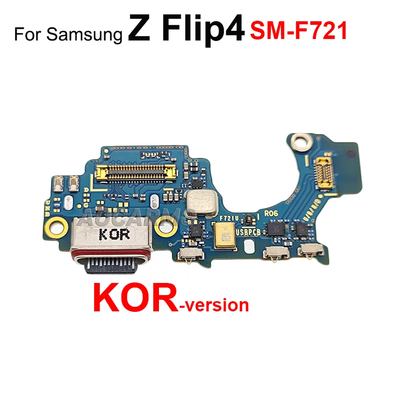 Aocarmo لسامسونج غالاكسي Z Flip4 Flip3 Z Flip 3 4 SM- F721 F711 USB شحن حوض شاحن ميناء فليكس قطع غيار الكابل