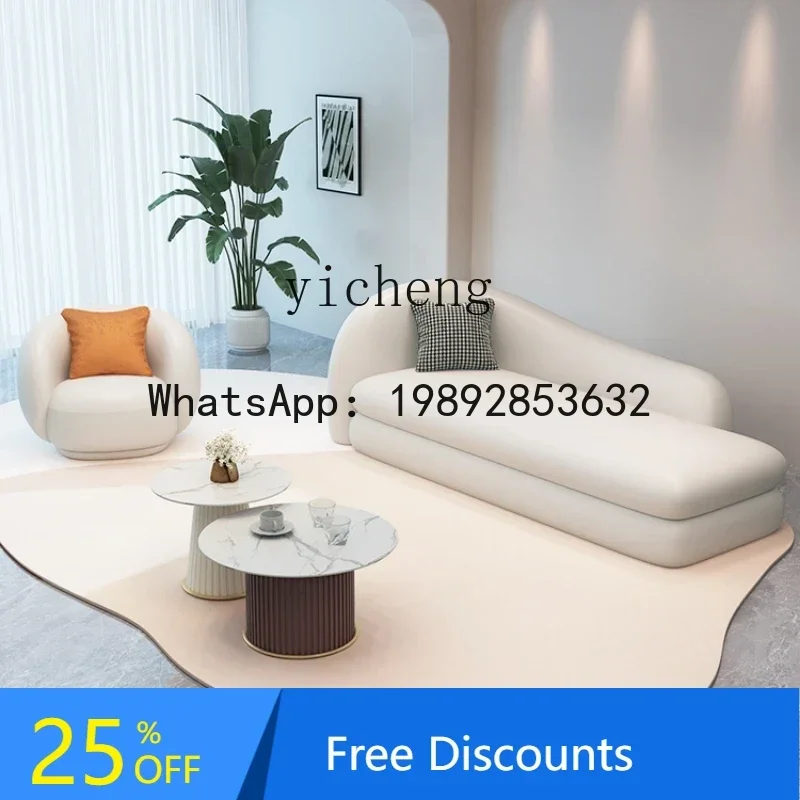 LYY كريم نمط غرفة المعيشة أريكة شقة صغيرة الفرنسية الإبداعية قوس السرير والإفطار #1