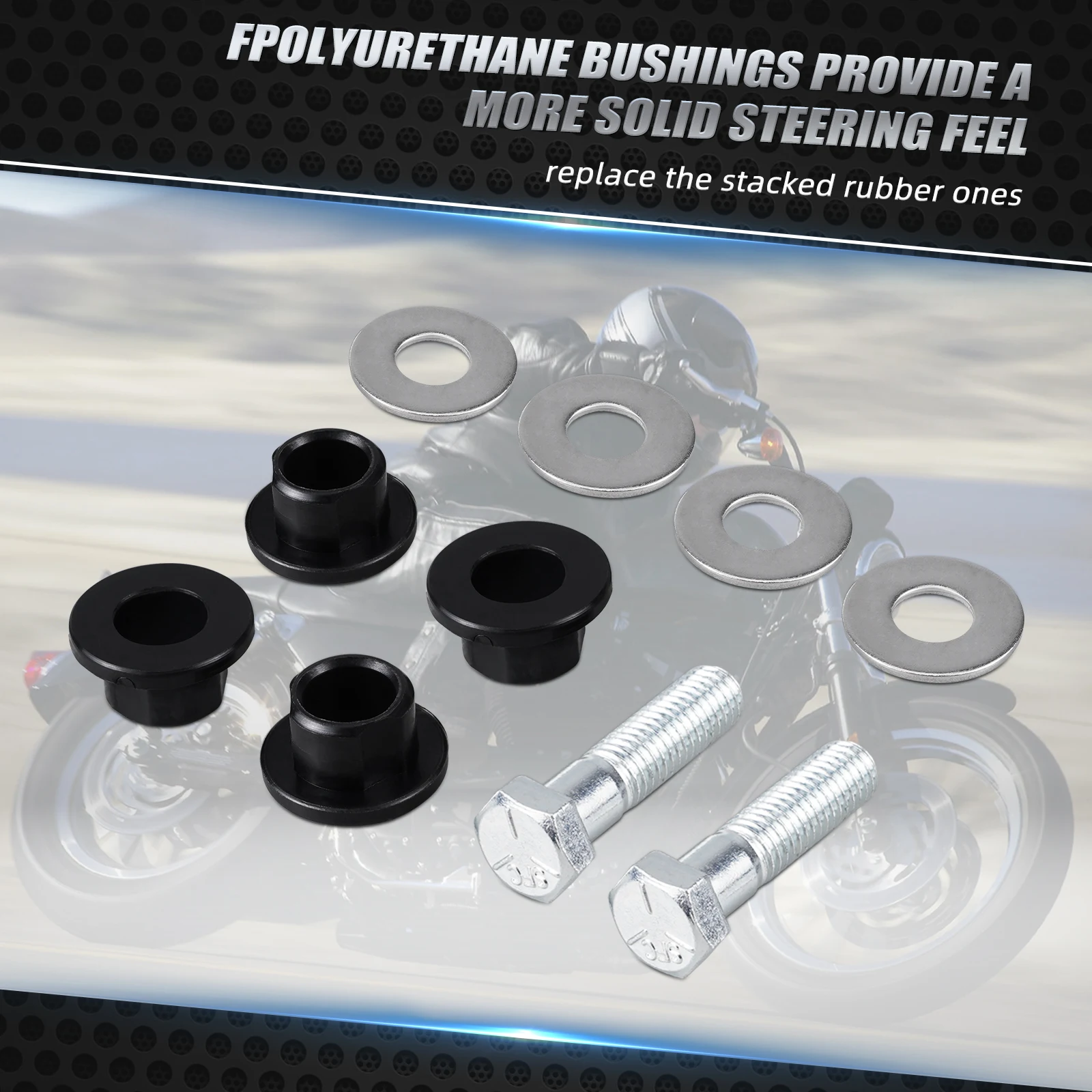 For Harley Street Glide FLHX Road King FLHR Handlebar Riser Mount Bushings Screws For Harley Fat Boy FLFB 107 FLFBS 114 18-2024 - Image 5