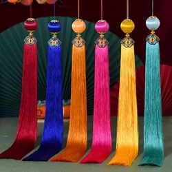 1Pcs 50CM Long Vertical Chinese Knot Hanging Tassels Polyester Thread Anti-crease Costume Clothing Decoration Accessory