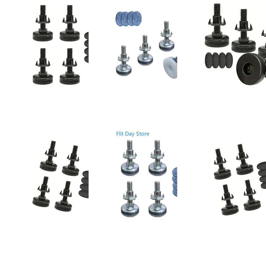 F92C 4pcs Hardwearing T Nut Stands Plastic Bottom Suitable For Cabinets And Tables