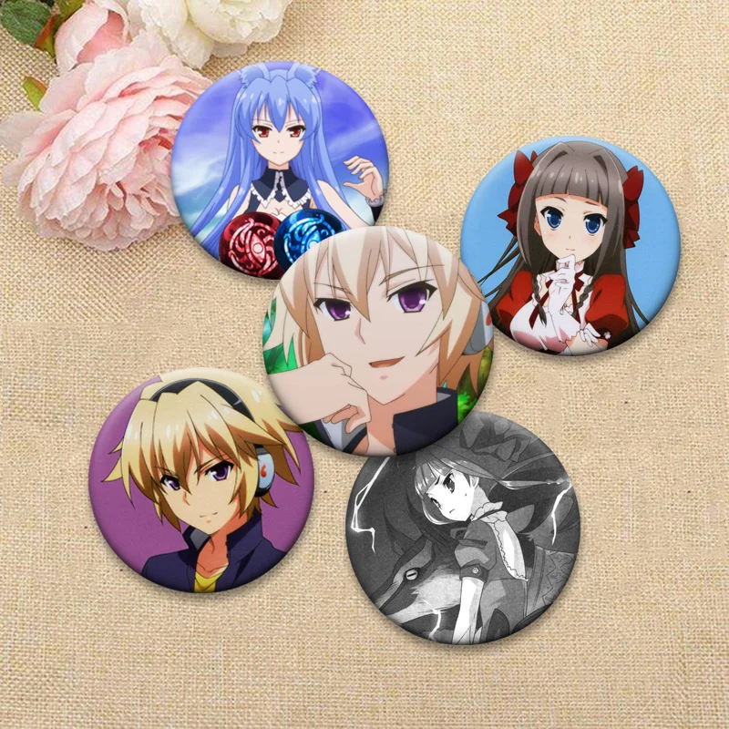 Anime Problem Children Are Coming From Another World, Aren't They Brooch Pin Kudou Asuka,Sakamaki Izayoi,Kurousagi Cartoon Badge