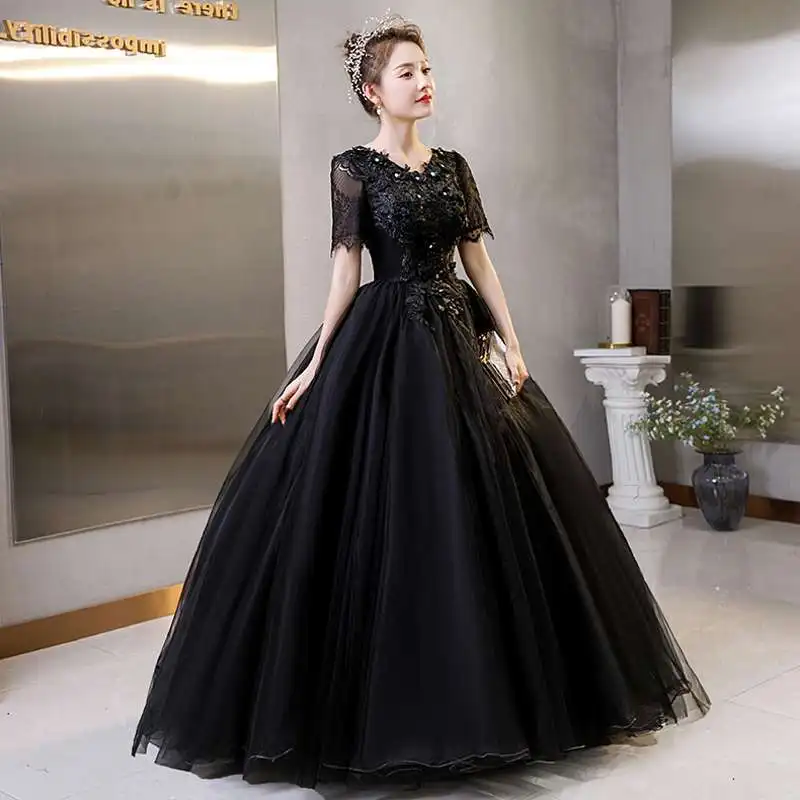 Robe de Rhde luxe avec appliques, robes de Quinceanera, robe de soirée vintage, robe éducative, grande taille