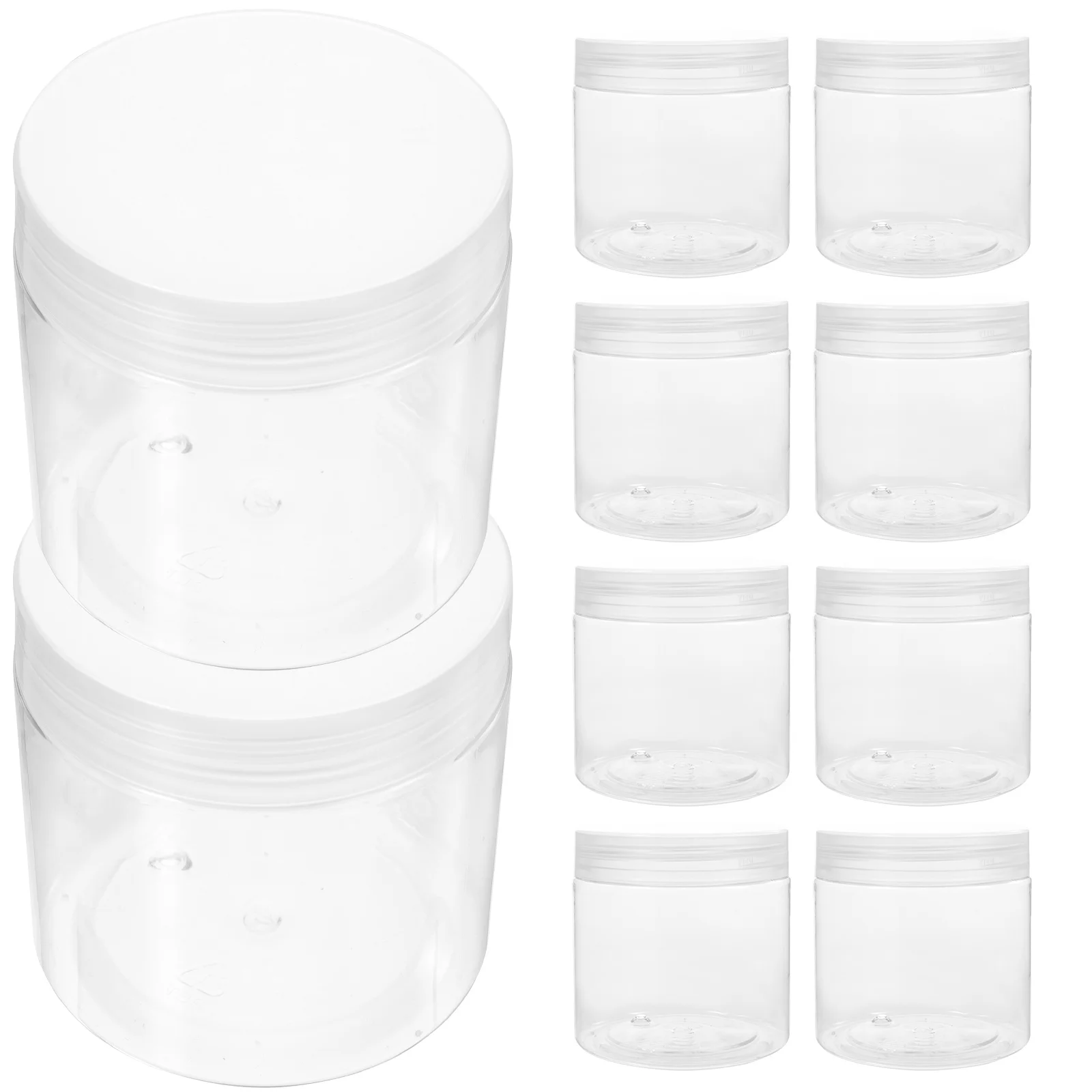 

Transparent Storage Jar Clear Kitchen Container for Tea Leaf Candy PET Material Sealed Box Wide Mouth Crafts