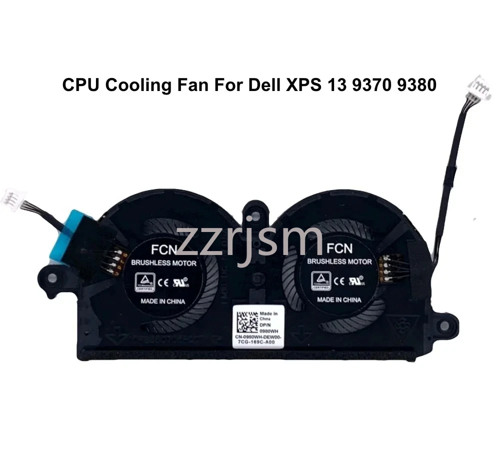 Laptop CPU Cooling Fan For Dell XPS 13 9370 0980WH 980WH Notebook PC FANS Cooler Radiator ND55C19-16M01 DFS350705PQ0T DC 5V 4PIN