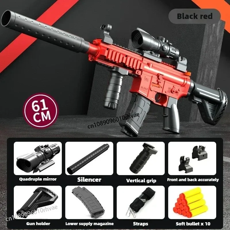 2026 Christmas Gift M416 Manual Lower Supply Bolt Soft Bullet Toy Gun Children Assault Rifle Simulation Wholesale Submachine Gun