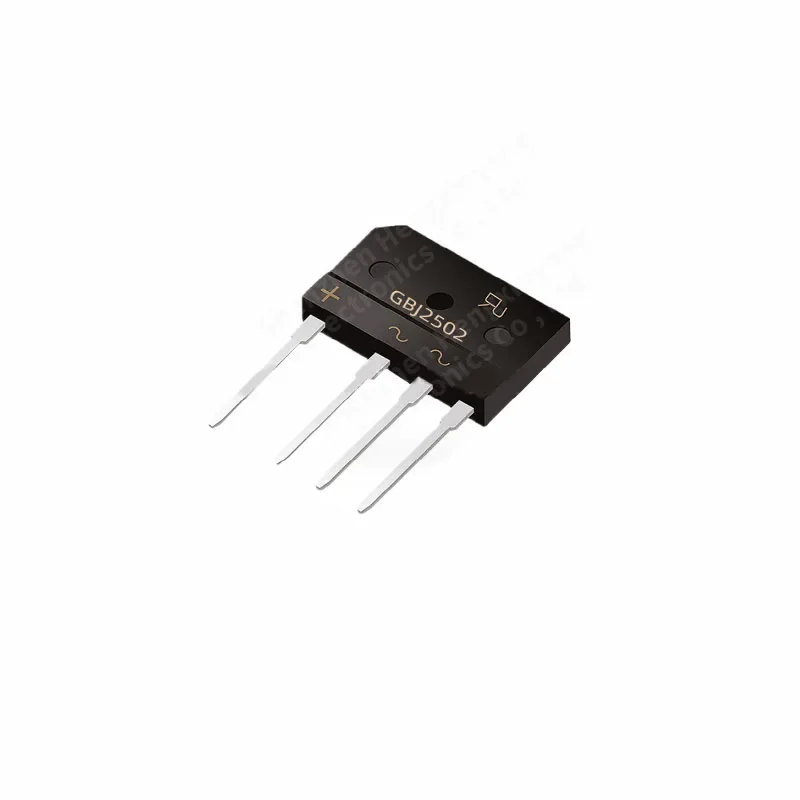 10PCS   GBJ2502 GBJ package straight plug rectifier bridge stack