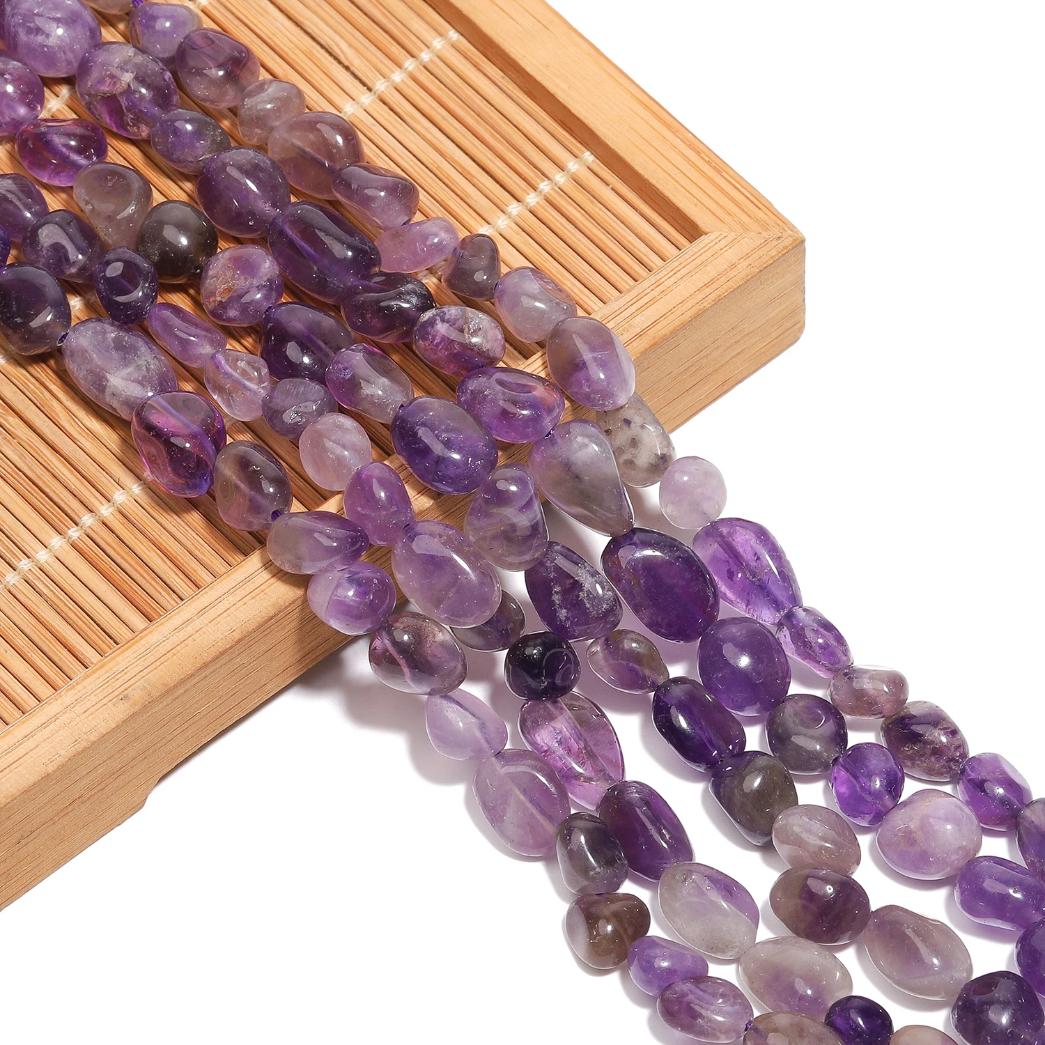 1strands 8-10mm Irregular Natural Amethyst Beads Stone Spacer Bead For DIY Jewelry Supply Bracelet Necklace Handmade Accessories