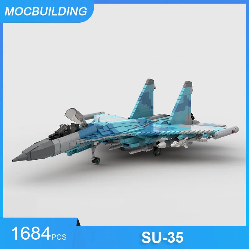 MOC Building Blocks SU-35 & MiG-29A Aircraft & Soviet-russian Weapons Pack Military DIY Assemble Bricks Educational Toys Gifts