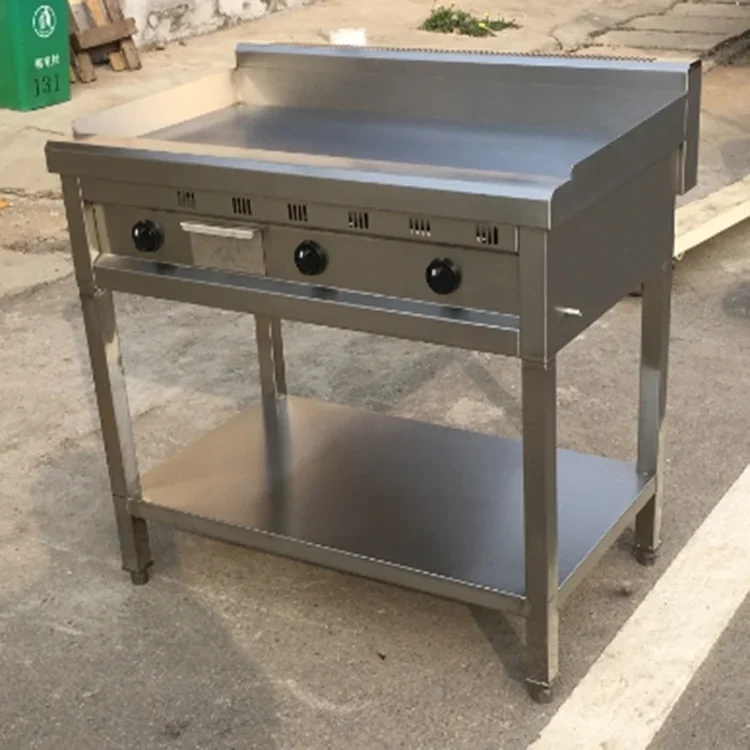 Manufacturer High-quality Industrial Commercial Powerful Stainless Steel LPG Gas Griddle