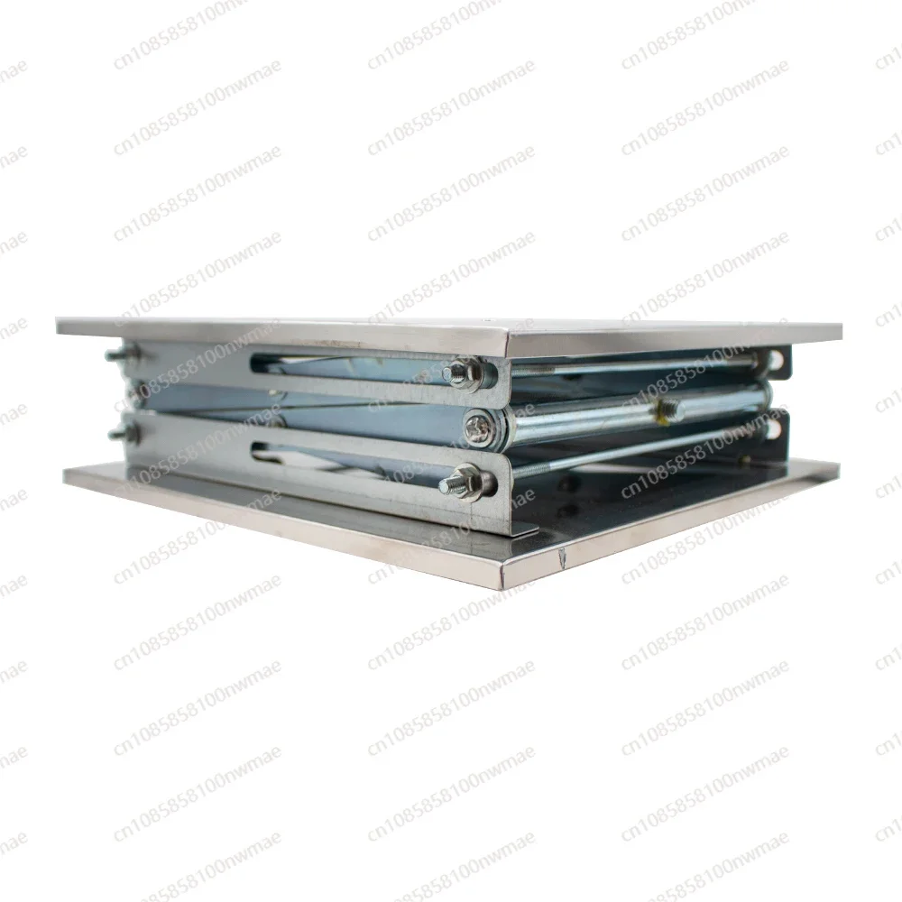 30x30CM Manual 304 Stainless Steel Lifting Table Z-Axis Sliding Table Laboratory 9-46CM Screw Lifting Platform Load 25KG