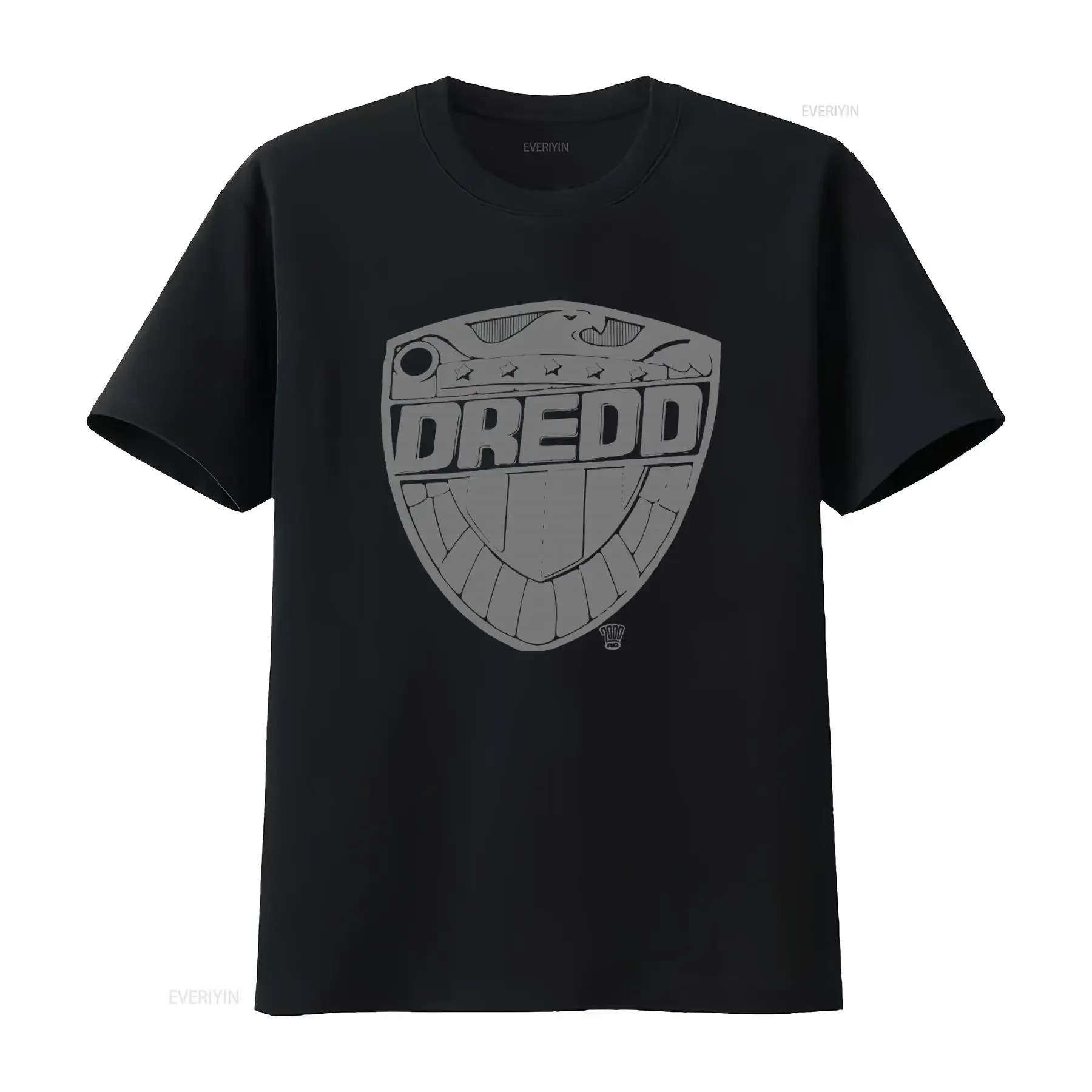 Vintage Judge Dredd 2000AD Comics Sci Fi Movie T Shirt vintage Washed Top For Everyday Wear Stretched Unisex fashion Versatile