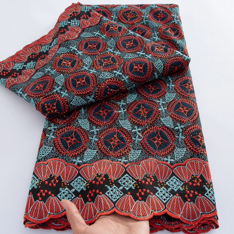 

Африканское швейцарское кружево Voile из хлопка с вышивкой, высококачественная ткань для женских свадебных и праздничных платьев, коллекция 2026