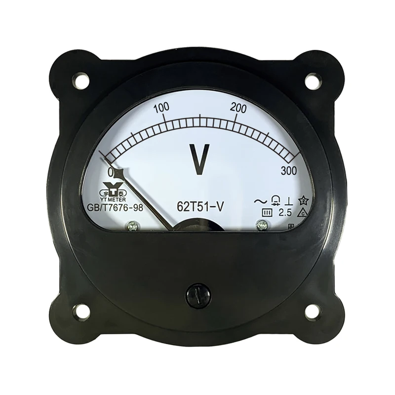 62T51 AC voltmeter frequency meter 250V 300V 450V 500V 600VZ 45-55HZ 380V 220V black circular hertz meter pointer type marine