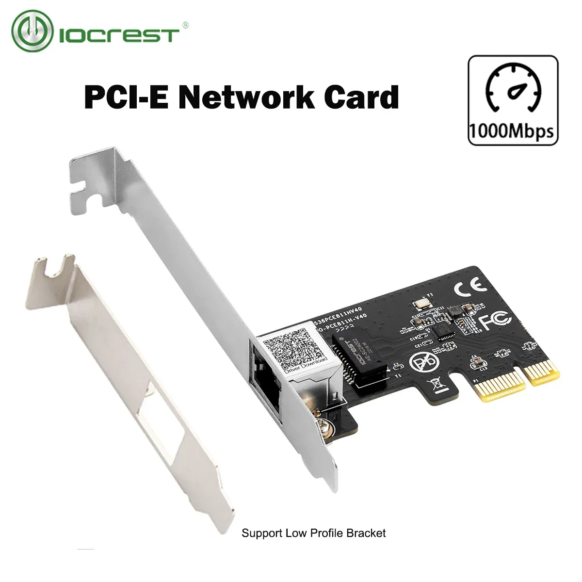 Iocrest Gigabit Ethernet Realtek Chip Pci Express Lan Controller Card RTL8111H Pcie Сетевая карта RJ45 Nic