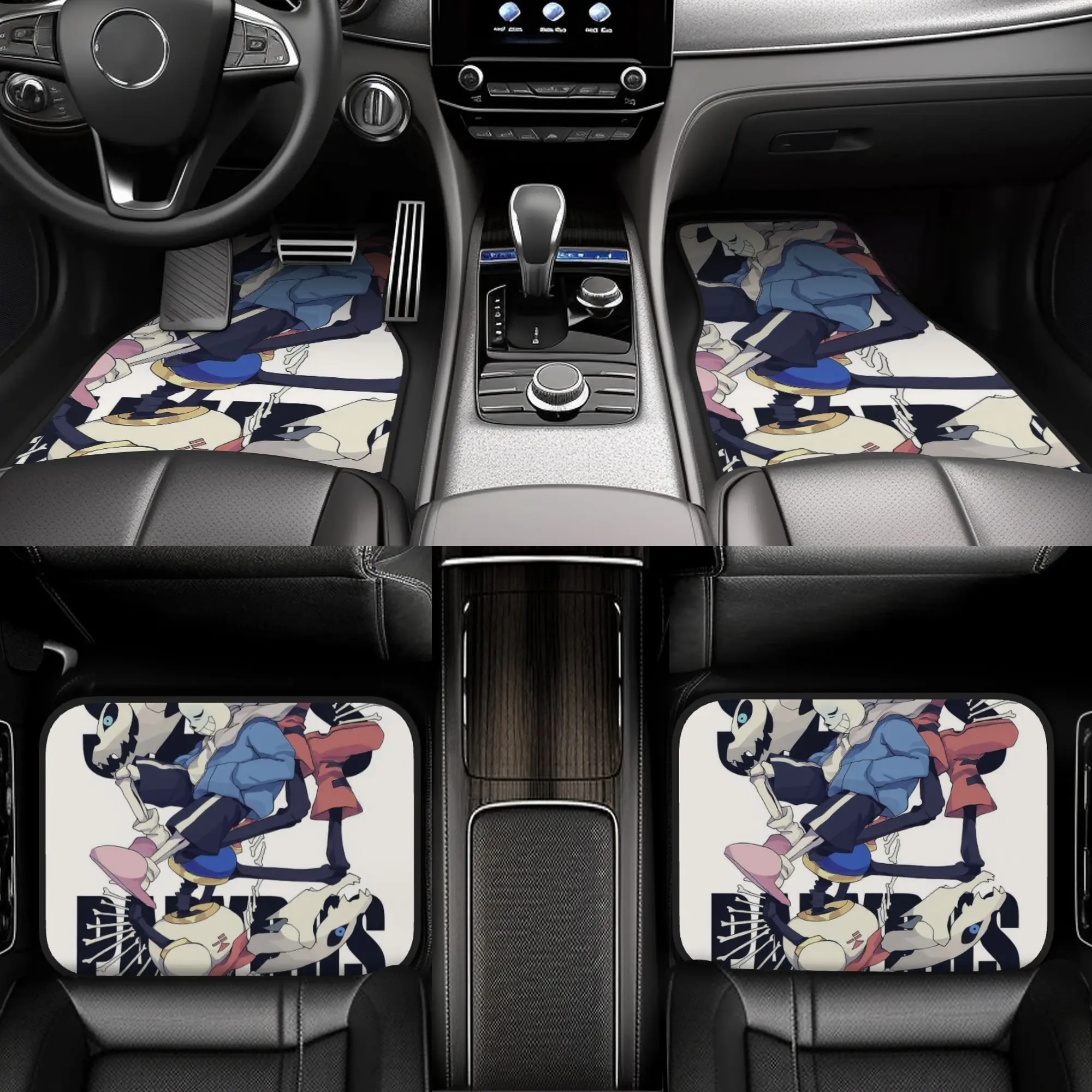 4pcs Dungeon Mystery RPG Car Floor Mats Compatible For Cars & Trucks - Durable All-Season Floor Liners With RPG Character Design