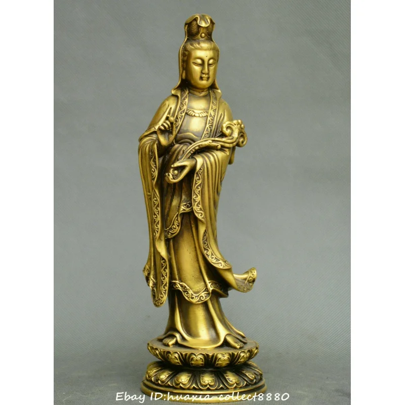 

Chinese Tibetan Buddhism Old Bronze Ruyi Guanyin Kwan-Yin Guanyin Statue