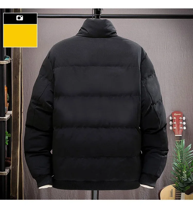 Chaqueta gruesa de gran tamaño para hombre, abrigos cortos de algodón, ropa de calle, Parka Harajuku, abrigo Cargo de invierno, prendas de vestir