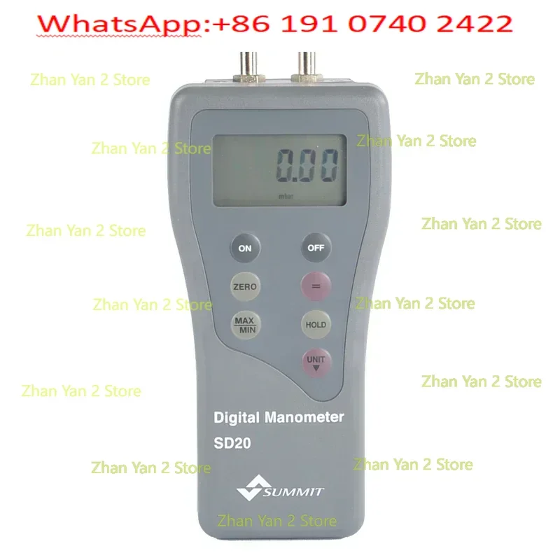 1PCS SS10/SD20 Digital Pressure Meter High Precision Air Pressure Detection Micro Differential Pressure Meter