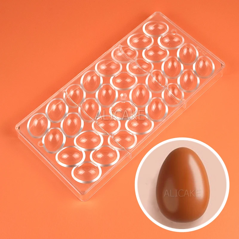 Easter Egg Chocolate Candy Mold Small Egg  32 Cavity Polycarbonate Confectionery Baking Pastry Tools