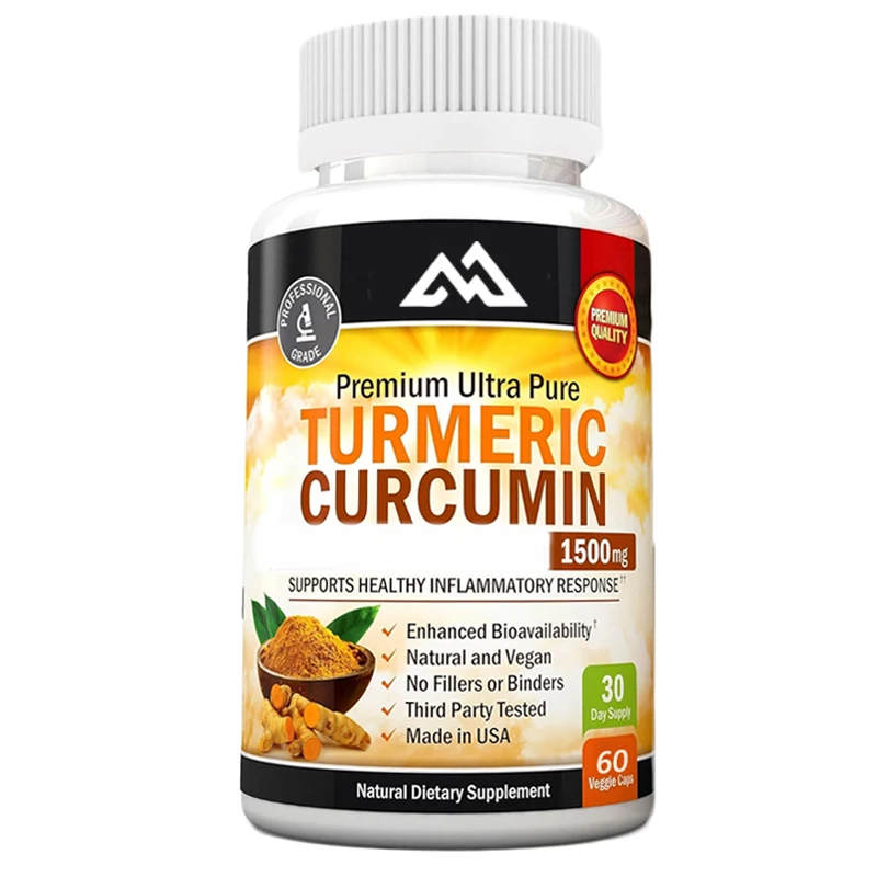 

1500 mg curcumin supplement containing BioPerine pepper extract Joint support supplement containing 95% standard curcumin