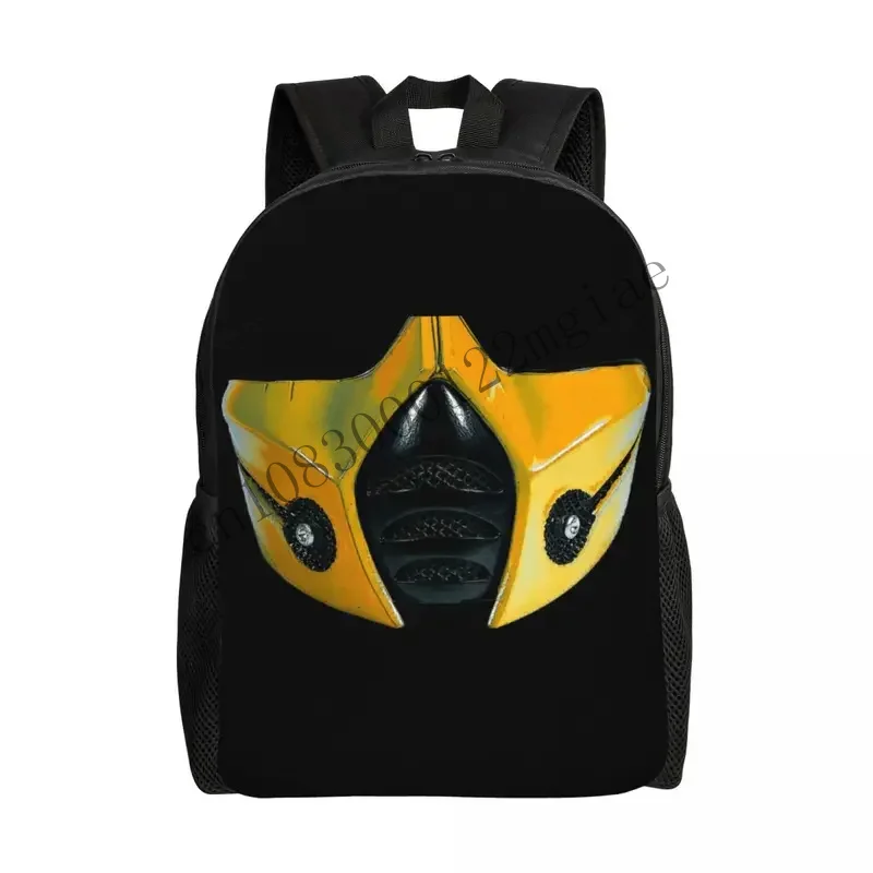 Customized Scorpio Warrior Mortal Kombat Backpack Men Women Casual Bookbag For College School Game MKX Liu Kang Bags CMM221