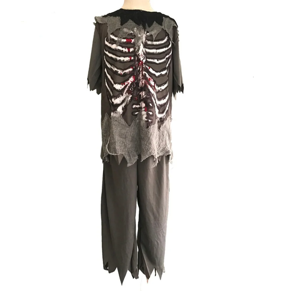 

Men's zombie suit, children's ghost Halloween suit, COSPLAY party horrible bloody skeleton, costume