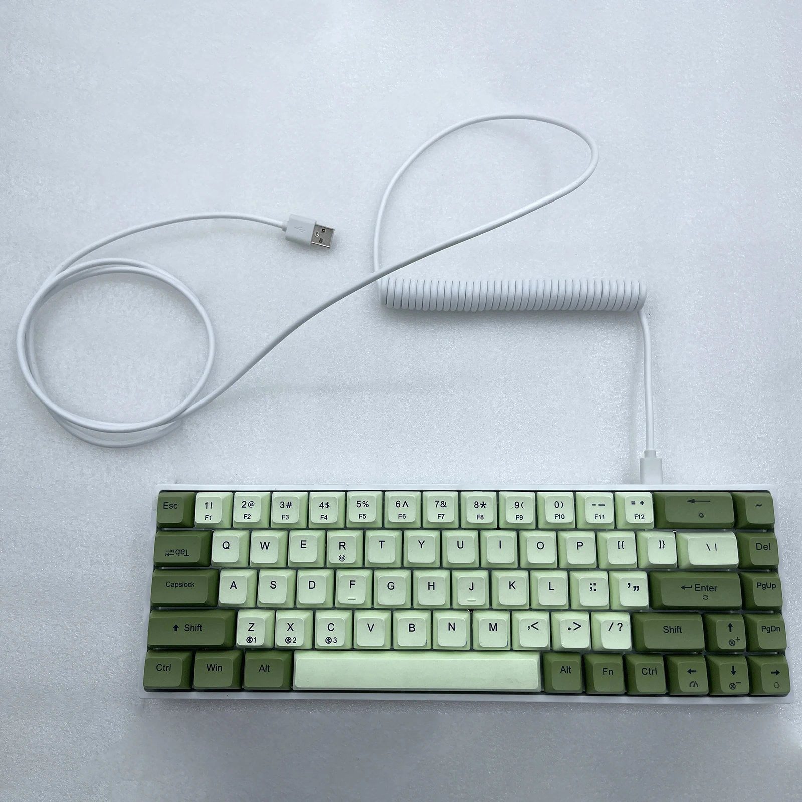 DIY-Datenkabel für mechanische Tastatur, universelle Verlängerungsleitung, Feder, gewickeltes Ladekabel, Typ C auf USB-Anschluss für PC-Computer