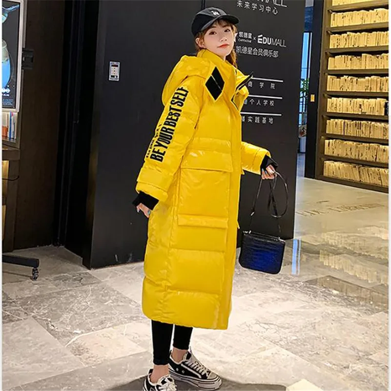 2024 Winter Fashion Long Jacket Women Coat Female Hooded Thicken Warm Outwear Coat Red Blue Orange Black Green jaqueta feminina