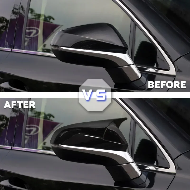 2PCs Black Side Wing Rearview Mirror Cover Fit For Lexus NX 200 200t 300 300h RX 200t 330 300 350 450 Car Accessories