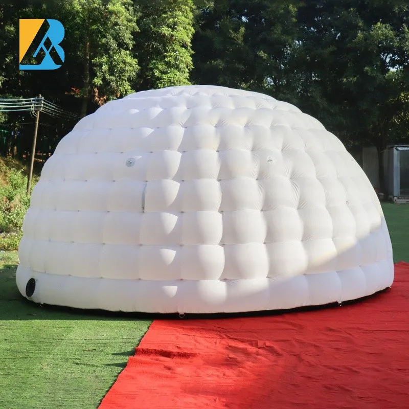 Custom Built 5 Meters White Inflatable Igloo Dome Tent for Party Event Planner Toys