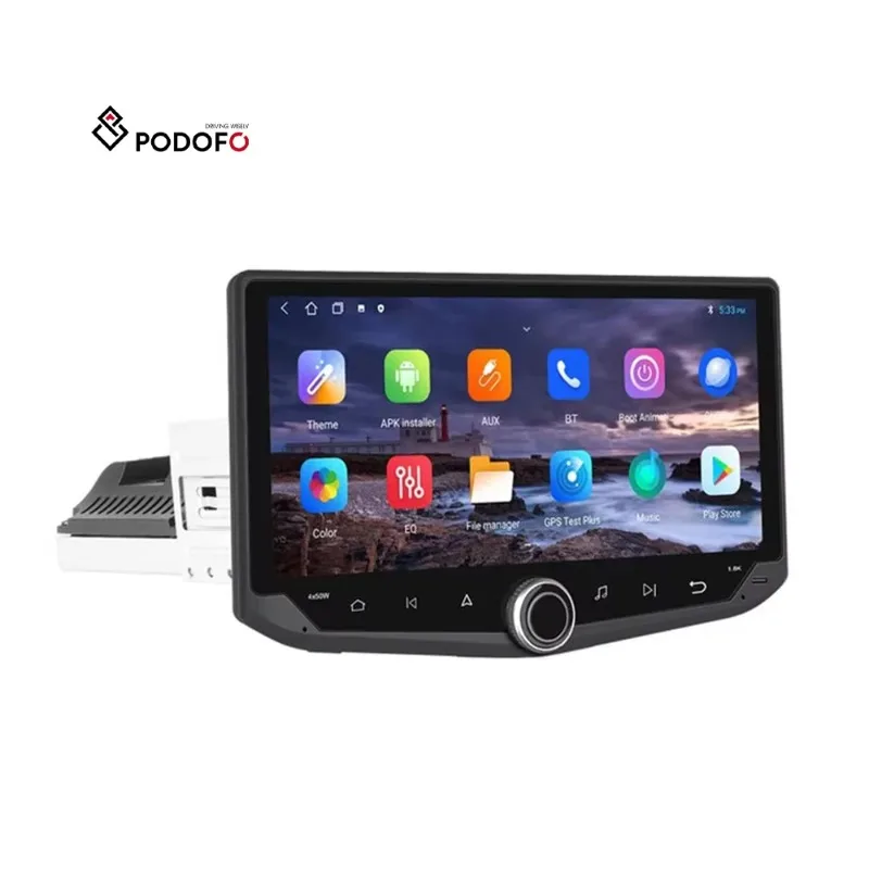 

Podofo Android Single Din Car Radio 10.88 Inch 2+32GB Carplay Android Auto BT WiFi GPS FM DSP Car Stereo