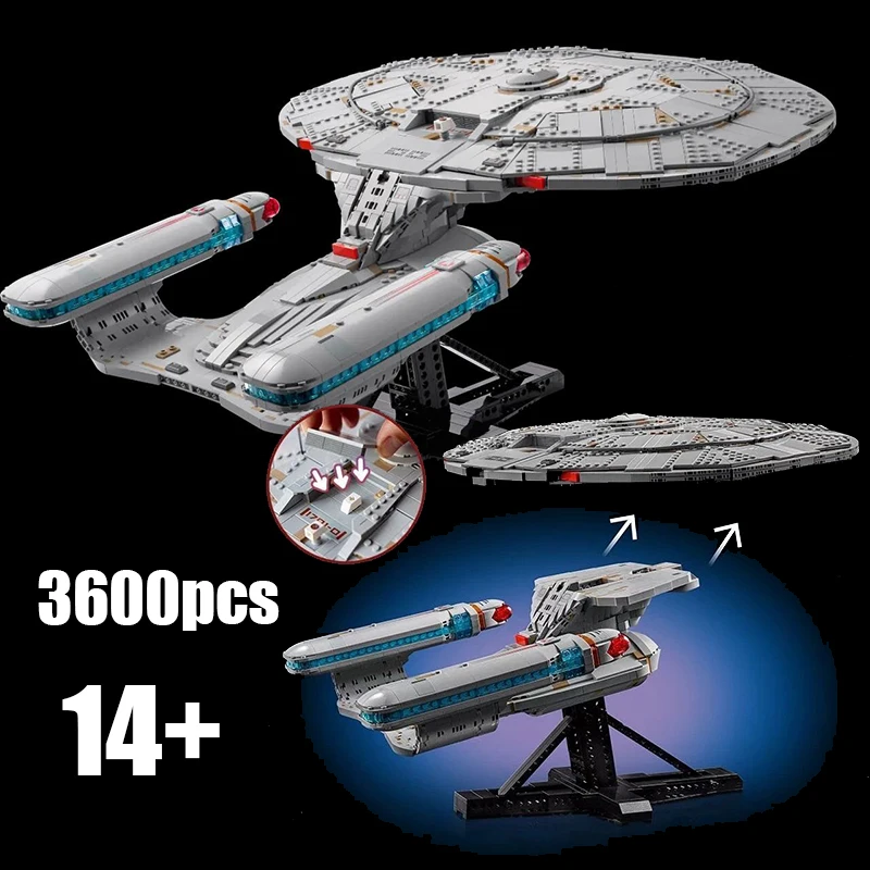 

3600PCS NEW Enterprise Space Trek Movie Spaceship Exploration Ship Model Building Blocks Bricks Toy Gift 10356
