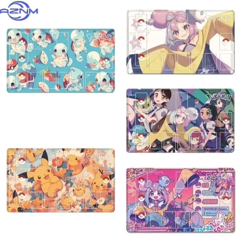 Anime Pokemon GAME P Dedicated Card Play Mat Battle Against Iono Pikachu Squirtle Bulbasaur Charizard Gifts Toys