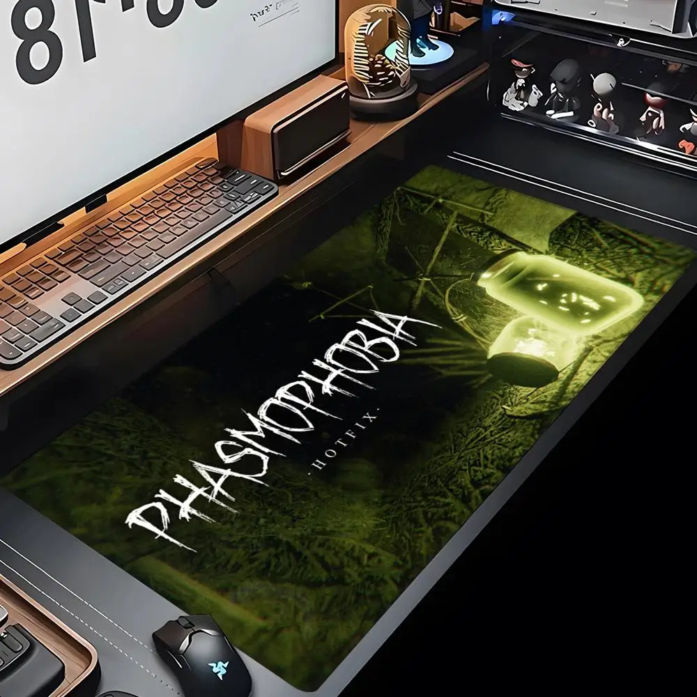 

Game Phasmophobia Mouse Pad Gaming Mousepad Abstract Large 900x400x5mm MouseMat Gamer XXL Mause Carpet PC Desk