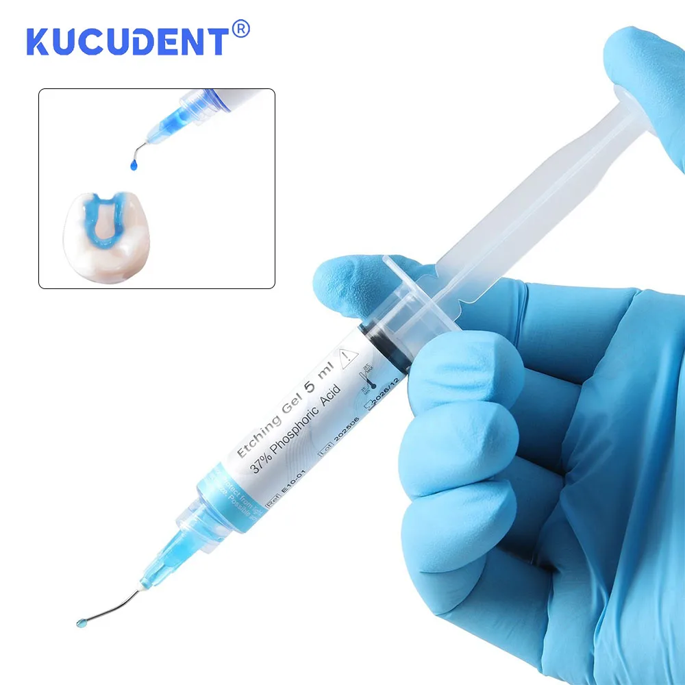 5 مللي/حقنة الأسنان 37% حمض الفوسفورك النقش جل المحفور جل وكيل لتقويم الأسنان لاصق علاج علاج تبييض الأسنان القشرة #2
