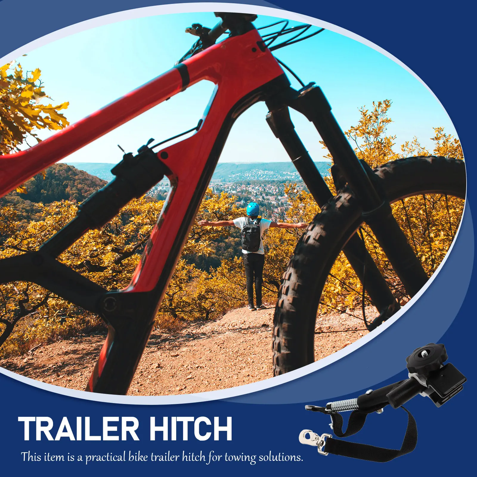 

1Set Bike Trailer Hitch Universal Adapter Bike Trailer Connector for 19-32Mm Round Tube Steel Hitch Arm Towing Solutions