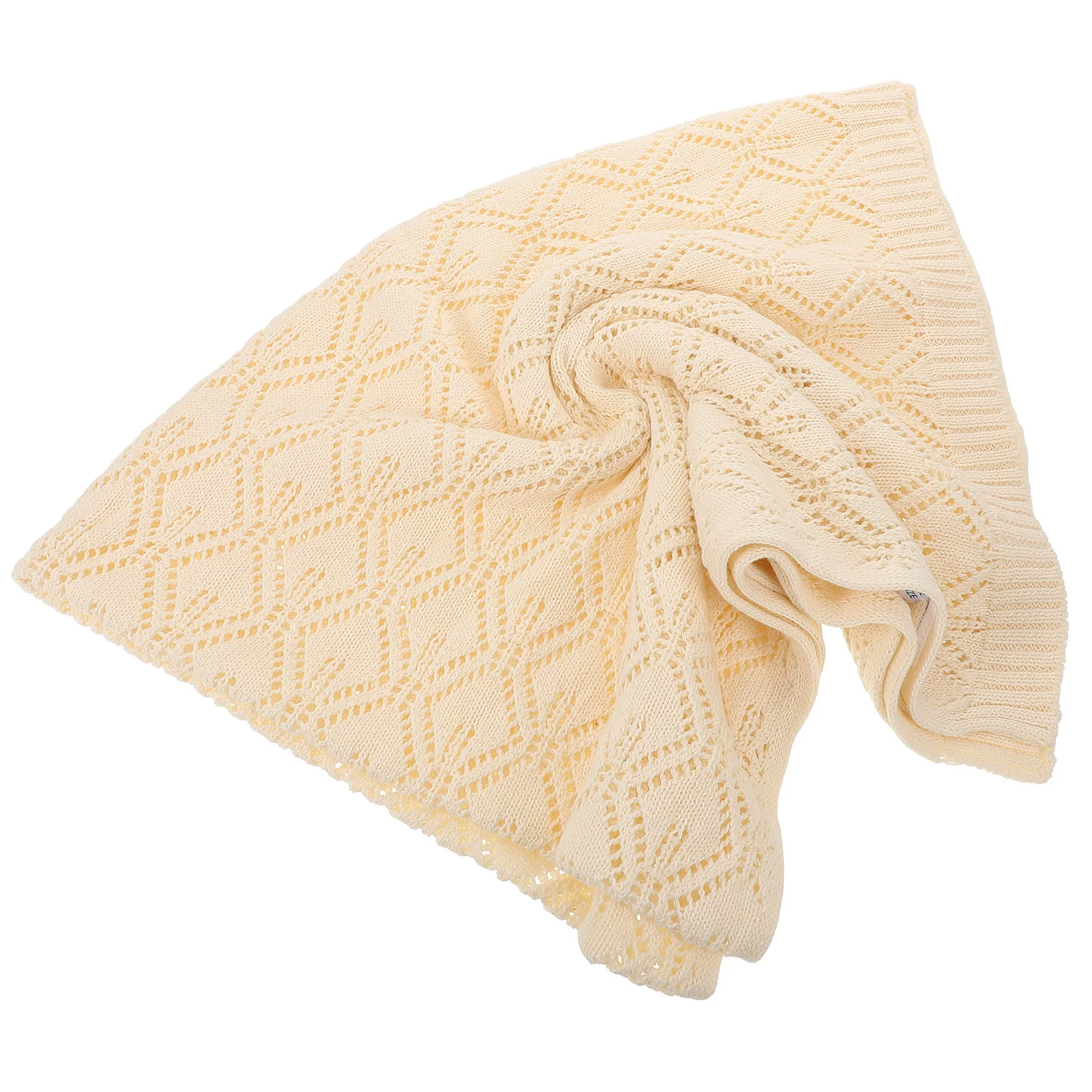 Soft Knitted Newborn Blanket Breathable Baby Swaddle Wrap for Infant Toddler Warm Sleep Receiving Blanket Comfort