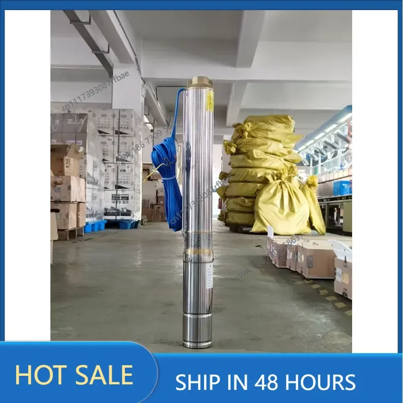 Solar Water Pump 3.8m³/h 80m Head 600W Deep Well Pump with Control Box and 3 Meter Cable for Farm Irrigation