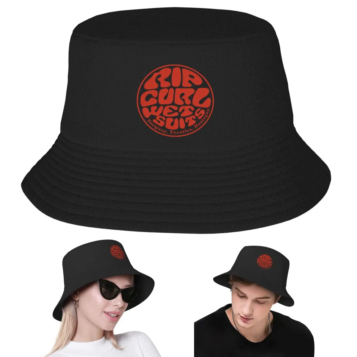 Tie Dye Rip Curl diseño sombrero de cubo Panamá Bob sombreros moda al aire libre otoño para verano playa pesca Unisex gorras de pescador