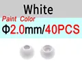 2.0mm Blanco 40 piezas