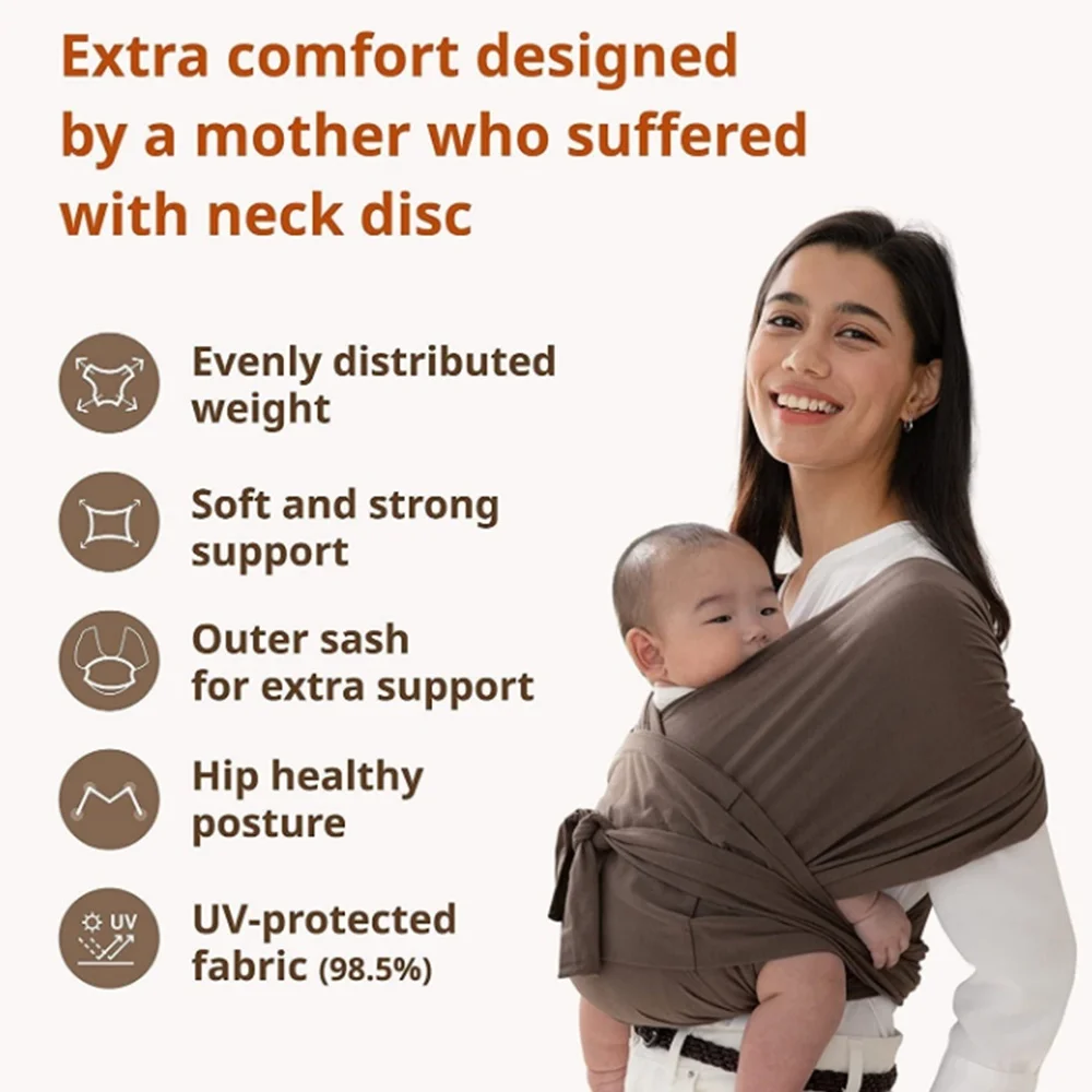 Baby Carrier X-shape Cotton Breathable Infant Front-holding Sling Baby Carrier Multi-functional Wrapped Cross Newborn Carrier