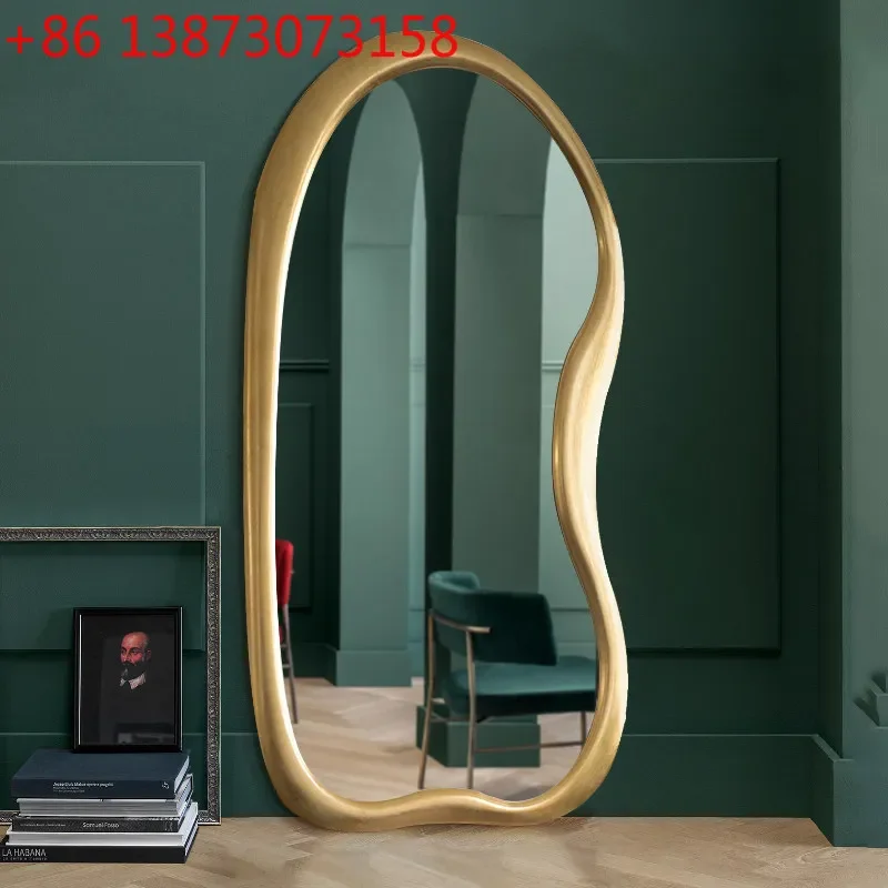

Nordic retro full body mirror modern simple floor mirror American retro heterosexual floor mirror