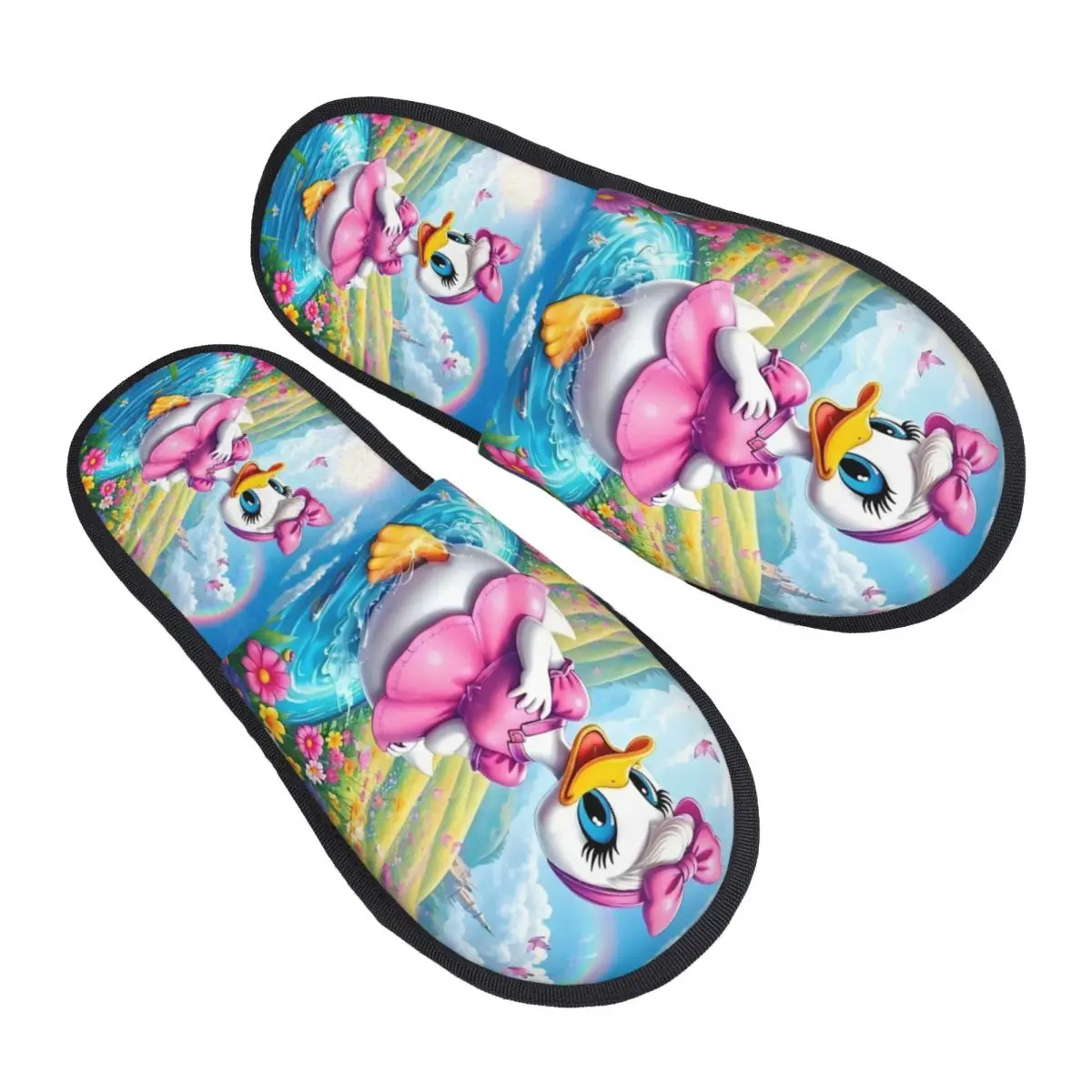 

Тапочки для гостей с рисунком Дональда Дака на заказ для женщин в отеле, домашние тапочки в стиле аниме в стиле каваи