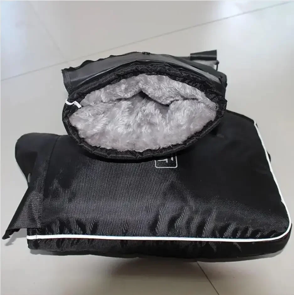 Motorcycle Scooter Thick Warm Handlebar Muff Grip Handle Bar Muff Rainproof Riding Protective Winter Warmer Thermal Cover Gloves image 6