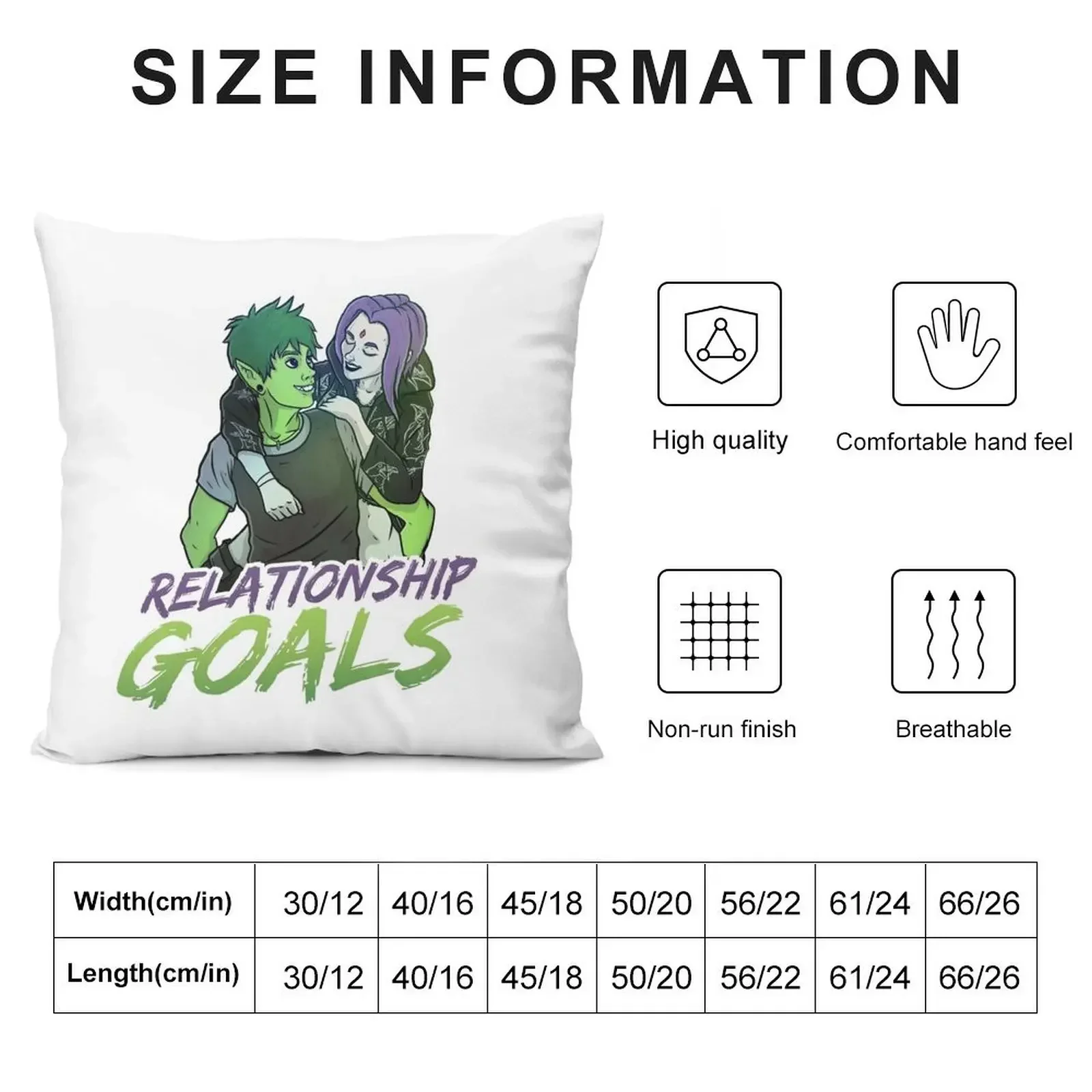 Beast Boy and Raven - Bbrae Relationship Goals Throw Pillow Cushions For Children Cushion Covers For Living Room pillow